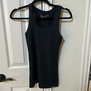 Under Armour fitted black heat gear tank top (size small)